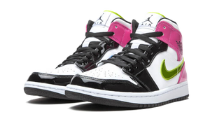 Air Jordan 1 Mid White Black Cyber Pink