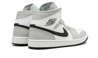 Air Jordan 1 Mid White Light Smoke Grey
