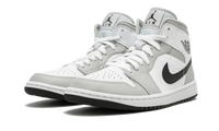Air Jordan 1 Mid White Light Smoke Grey