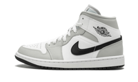 Air Jordan 1 Mid White Light Smoke Grey