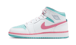 Air Jordan 1 Mid White Pink Green Soar