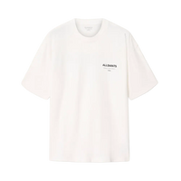 T-shirt surdimensionné à col rond ALLSAINTS Underground blanc cendré