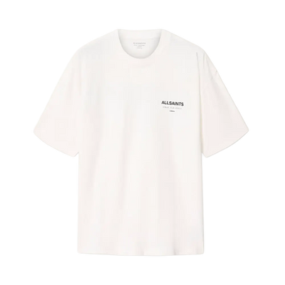 T-shirt surdimensionné à col rond ALLSAINTS Underground blanc cendré