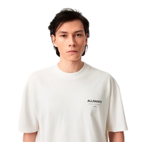 T-shirt surdimensionné à col rond ALLSAINTS Underground blanc cendré
