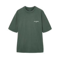 ALLSAINTS Tee-shirt col rond manches courtes Halcyon vert grenat