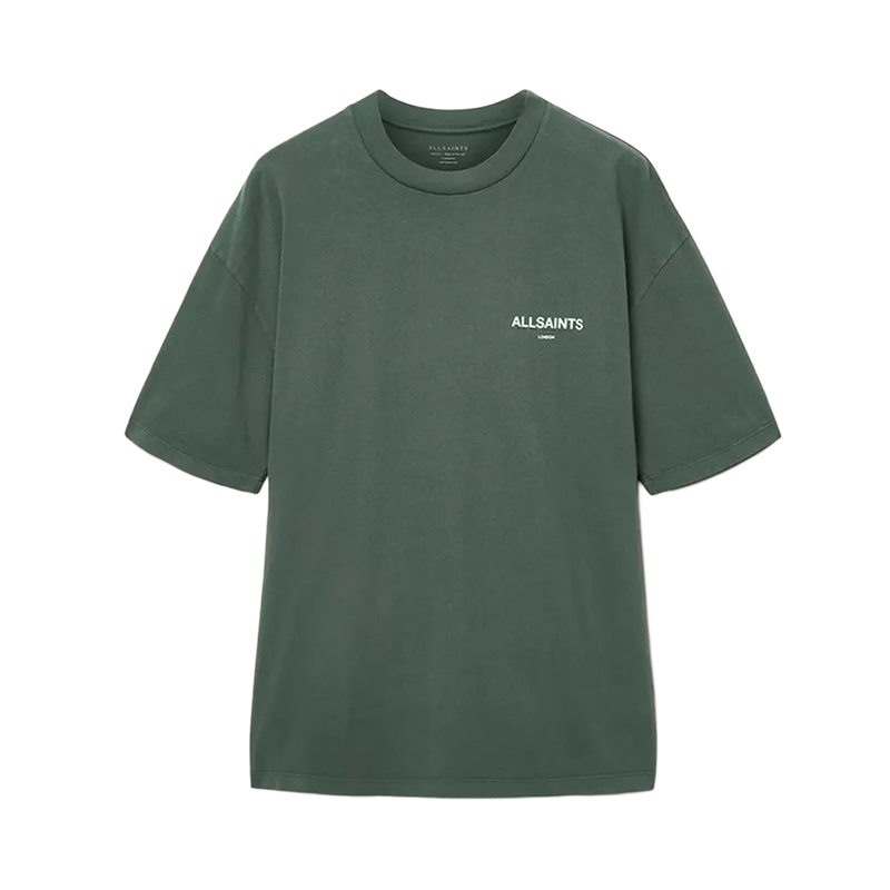 ALLSAINTS Tee-shirt col rond manches courtes Halcyon vert grenat