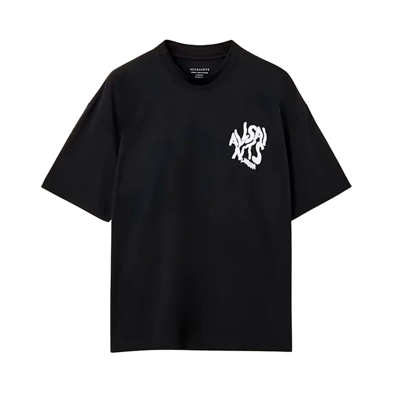 T-shirt oversize ALLSAINTS Orlando à logo imprimé noir de jais