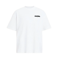 T-shirt ALLSAINTS Redact oversize avec logo brodé Blanc cendré
