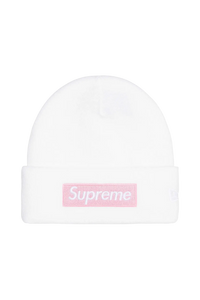 Supreme New Era Box Logo Beanie White (FW25)