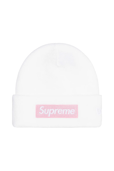 Supreme New Era Box Logo Beanie White (FW25)