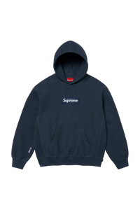 Supreme Hoodie Box Logo Navy Blue (FW25)