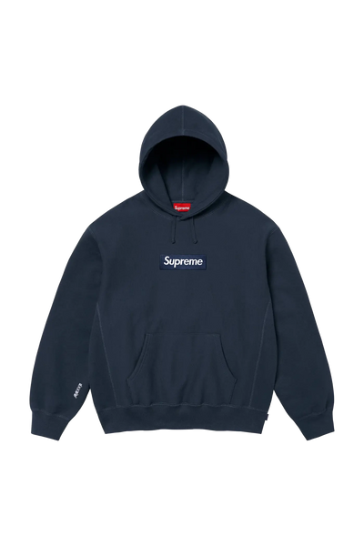 Supreme Hoodie Box Logo Navy Blue (FW25)