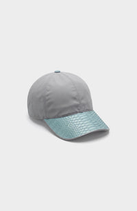 Casquette nylon gris / python bleu