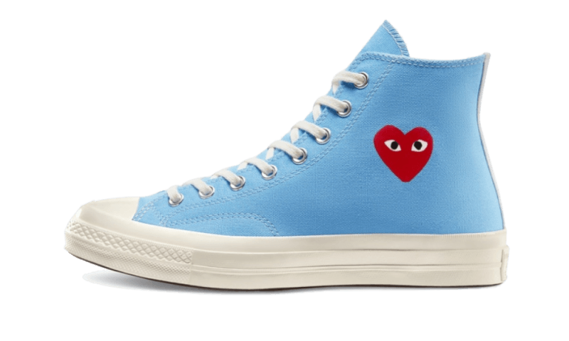 Chuck Taylor All-Star 70s Hi Comme des Garçons PLAY Bright Blue (6771077153095)