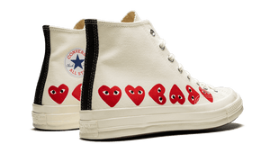 Chuck Taylor All-Star 70s Hi Comme des Garcons PLAY Multi-Heart White (6771069550919)