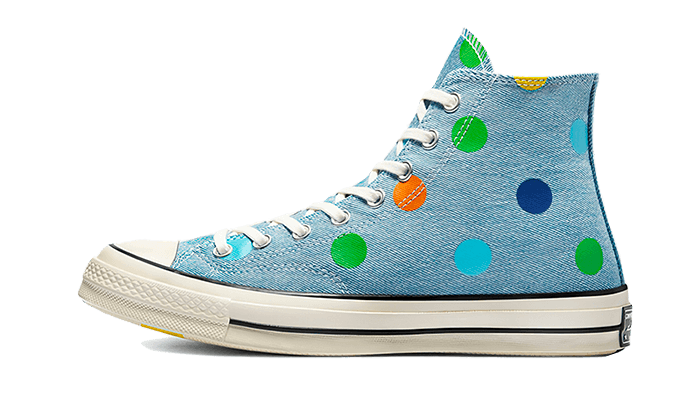 Chuck Taylor All-Star 70s Hi Golf Wang Denim Polka Dots (6771067748679)