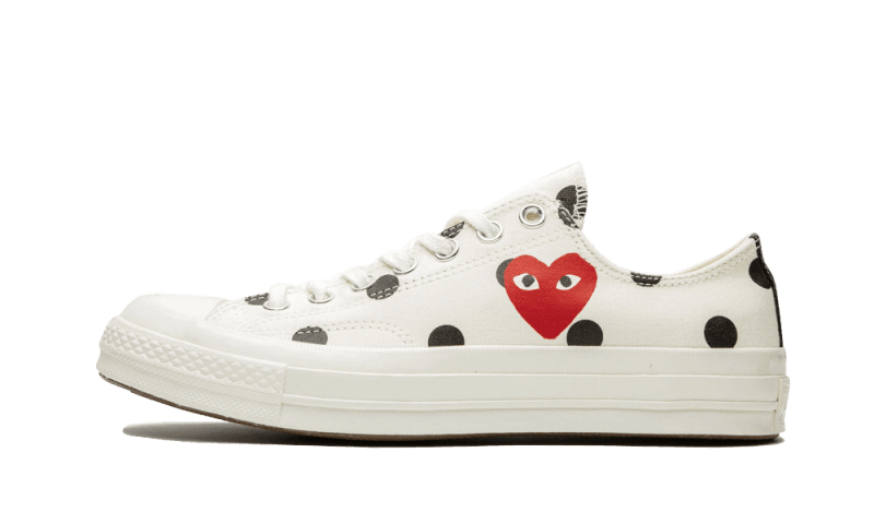 Chuck Taylor All-Star 70s Ox Comme des Garçons PLAY Polka Dot White (6771069583687)