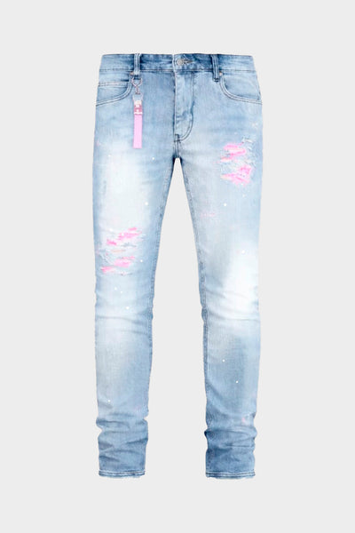 JEANS SKY BLUE PINKY