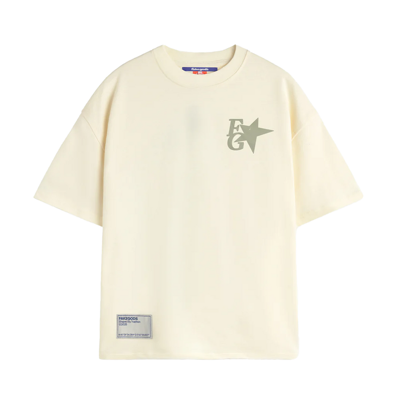 Fakegods Star Boxy Tee Cream