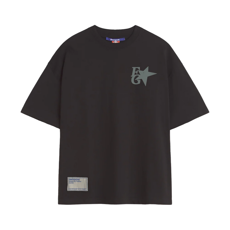 Fakegods Strar Boxy Tee Dark Grey