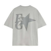 Fakegods Star Boxy Tee Light Grey