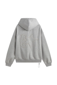 Sweat à capuche Fakegods Star gris chiné