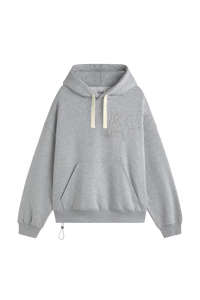 Sweat à capuche Fakegods Star gris chiné