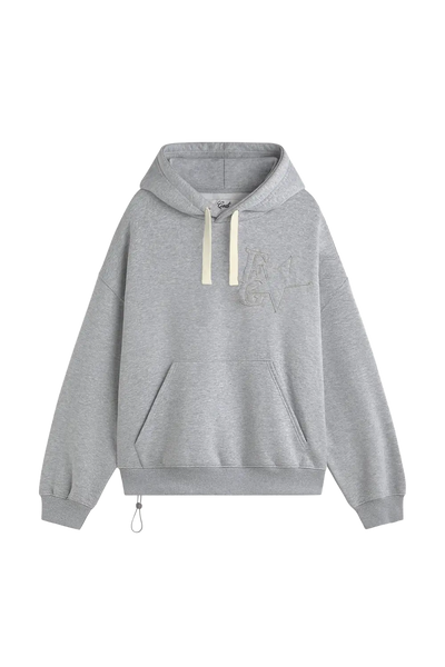 Sweat à capuche Fakegods Star gris chiné