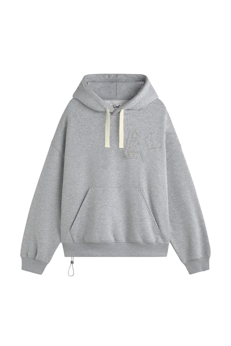 Sweat à capuche Fakegods Star gris chiné