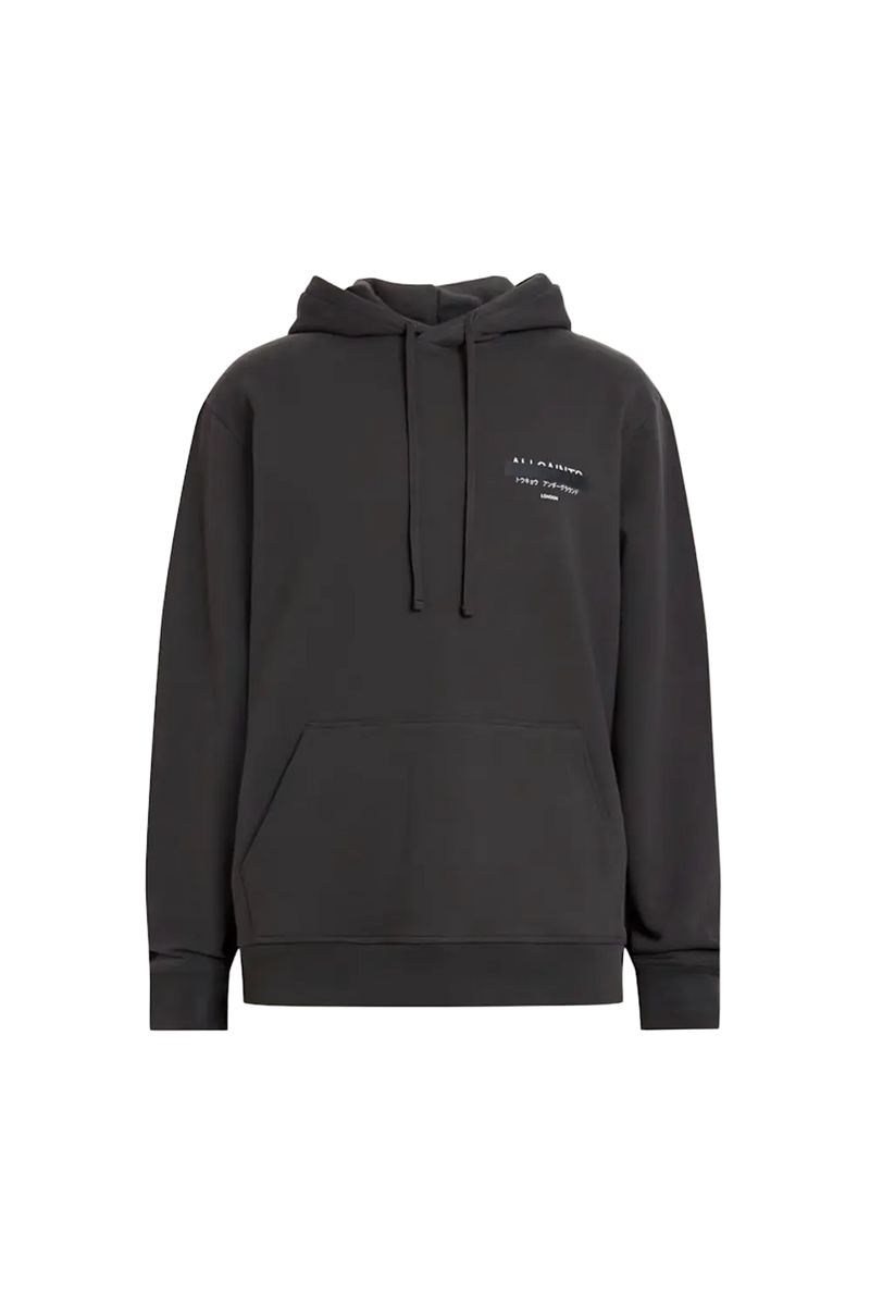 ALLSAINTS Redact Sweat-shirt à capuche brodé du logo Noir délavé