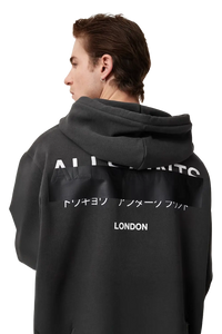 ALLSAINTS Redact Sweat-shirt à capuche brodé du logo Noir délavé