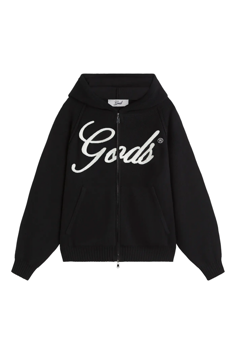 Fake Gods Knitted Zipper Black
