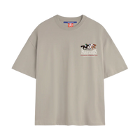 Fakegods Horse Race Tee Light  Grey