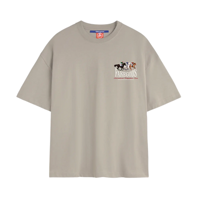 T-shirt course de chevaux Fakegods Gris clair