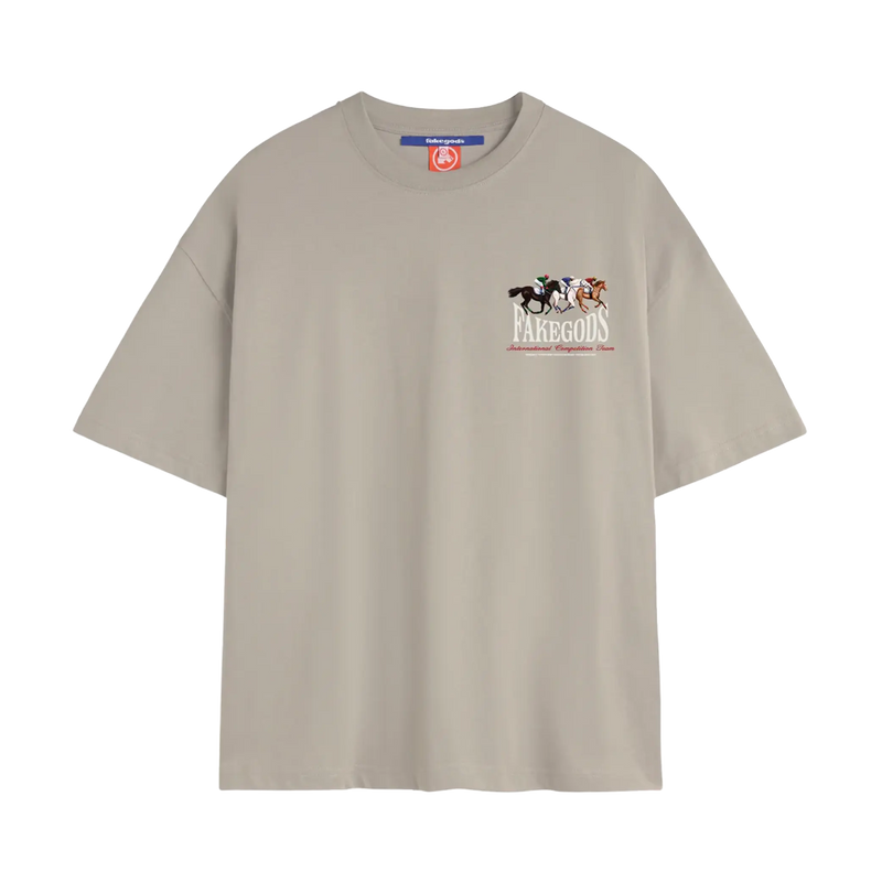 Fakegods Horse Race Tee Light  Grey