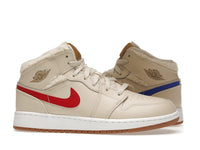 Air Jordan 1 Mid Utility Fleece Pearl White