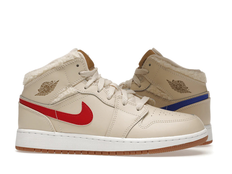 Air Jordan 1 Mid Utility Fleece Pearl White