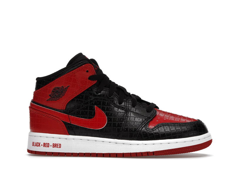 Air Jordan 1 Mid Bred Text