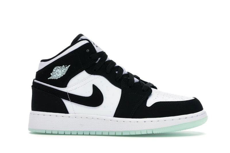 Air Jordan 1 Mid White Black Teal Tint