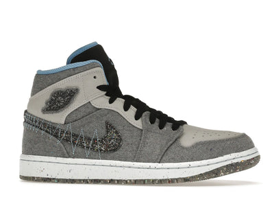 Air Jordan 1 Mid Crater Grey University Blue