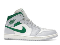 Air Jordan 1 Mid White Pure Platinum Pine Green