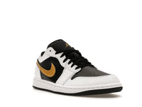 Air Jordan 1 Low White Black Metallic Gold Swoosh