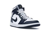 Air Jordan 1 Mid White Metallic Gold Obsidian