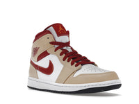 Air Jordan 1 Mid Light Curry Cardinal