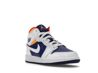 Air Jordan 1 Mid White Laser Orange Deep Royal Blue
