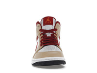 Air Jordan 1 Mid Light Curry Cardinal