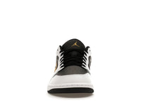Air Jordan 1 Low White Black Metallic Gold Swoosh