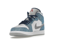 Air Jordan 1 Mid French Blue Fire Red