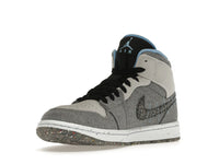 Air Jordan 1 Mid Crater Grey University Blue
