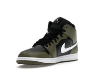 Air Jordan 1 Mid Black White Olive